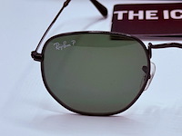 Rayban zonnebril hexagonal black green polarized - afbeelding 4 van  7