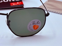 Rayban zonnebril hexagonal black green polarized - afbeelding 4 van  7