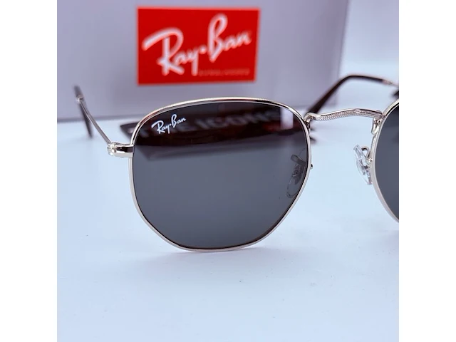 Rayban zonnebril hexagonal silver grey - afbeelding 3 van  8
