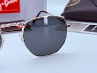 Rayban zonnebril hexagonal silver grey - afbeelding 4 van  8