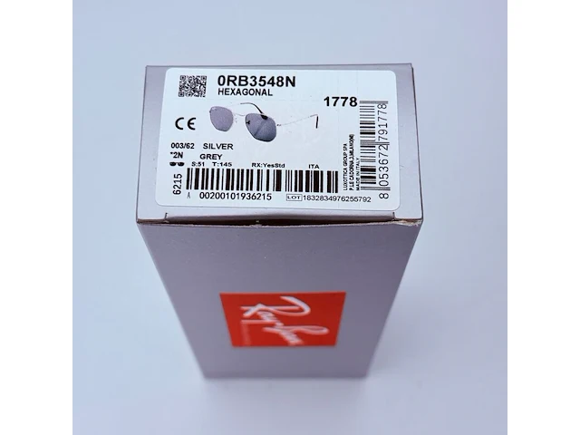 Rayban zonnebril hexagonal silver grey - afbeelding 8 van  8