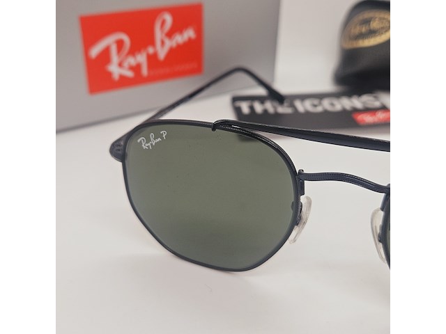Rayban zonnebril marshal black green polarized - afbeelding 3 van  9