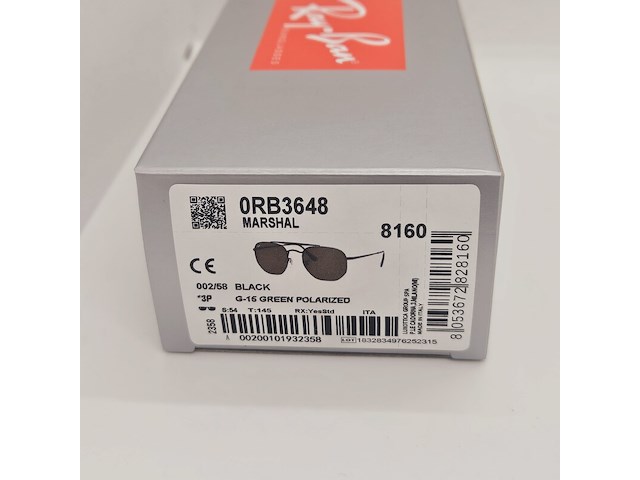 Rayban zonnebril marshal black green polarized - afbeelding 9 van  9