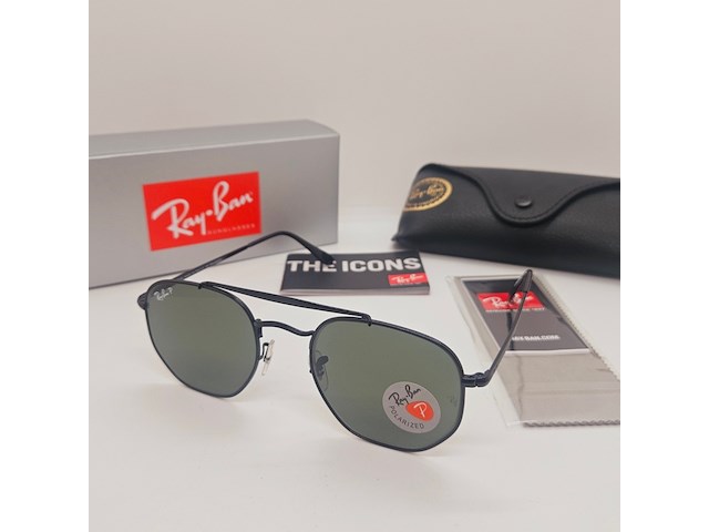 Rayban zonnebril marshal black green polarized - afbeelding 1 van  8