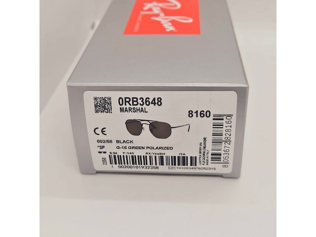 Rayban zonnebril marshal black green polarized - afbeelding 8 van  8