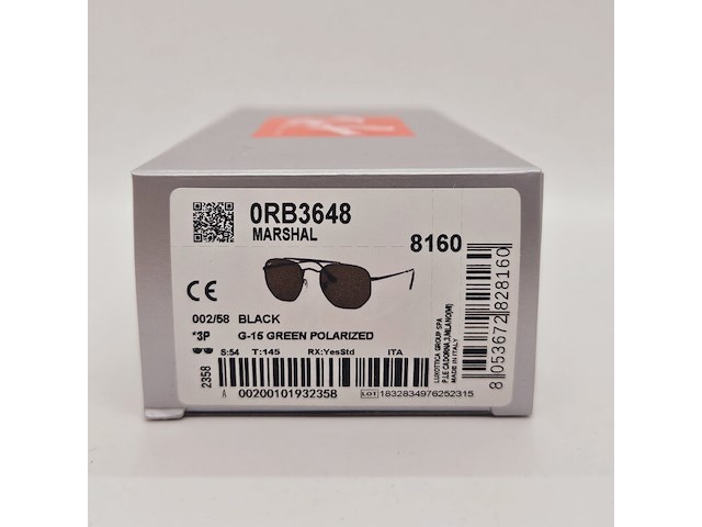 Rayban zonnebril marshal black green polarized - afbeelding 3 van  3
