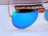 Rayban zonnebril matte gold blue polarized - afbeelding 2 van  5