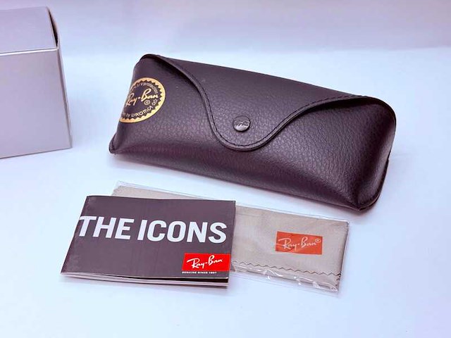 Rayban zonnebril matte gold blue polarized - afbeelding 5 van  5