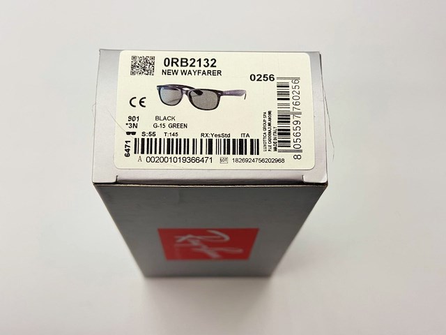 Rayban zonnebril new wayfarer black green - afbeelding 6 van  6