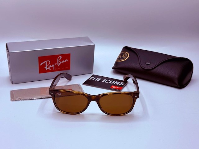 Rayban zonnebril new wayfarer tortoise brown - afbeelding 1 van  7