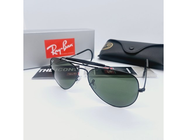 Rayban zonnebril outdoorsman black g-15 green - afbeelding 1 van  7