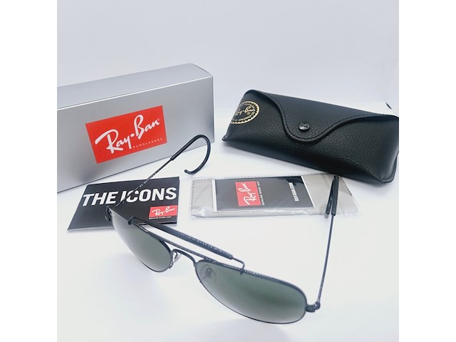 Rayban zonnebril outdoorsman black g-15 green - afbeelding 2 van  7