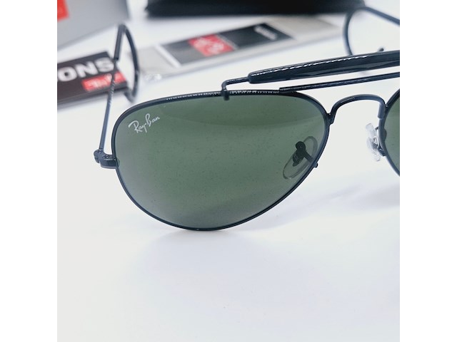 Rayban zonnebril outdoorsman black g-15 green - afbeelding 5 van  7