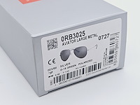 Rayban zonnebril polarized aviator large metal silver - afbeelding 3 van  11
