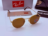 Rayban zonnebril round metal arista brown polarized - afbeelding 2 van  7