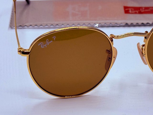 Rayban zonnebril round metal arista brown polarized - afbeelding 4 van  7