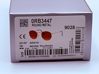 Rayban zonnebril round metal arista brown polarized - afbeelding 7 van  7