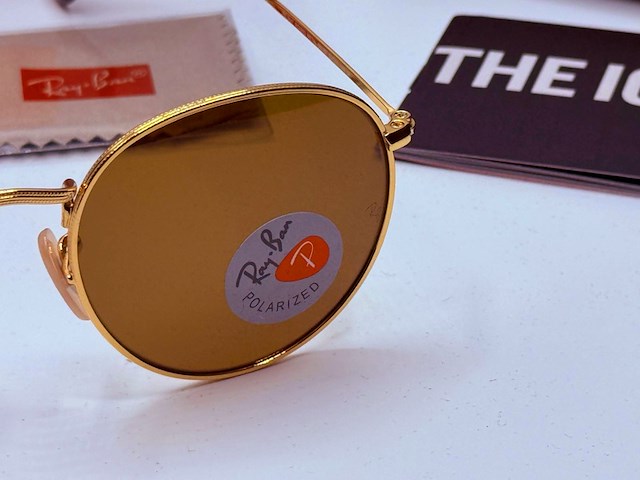 Rayban zonnebril round metal arista brown polarized - afbeelding 4 van  7