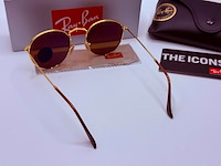 Rayban zonnebril round metal arista brown polarized - afbeelding 5 van  7