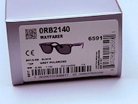 Rayban zonnebril wayfarer black grey polarized - afbeelding 7 van  7