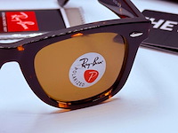 Rayban zonnebril wayfarer tortoise brown polarized - afbeelding 2 van  6