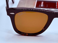 Rayban zonnebril wayfarer tortoise brown polarized - afbeelding 3 van  6