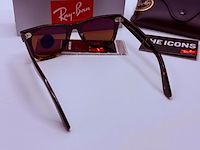 Rayban zonnebril wayfarer tortoise brown polarized - afbeelding 4 van  6