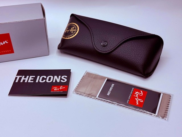 Rayban zonnebril wayfarer tortoise brown polarized - afbeelding 5 van  6