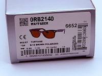 Rayban zonnebril wayfarer tortoise brown polarized - afbeelding 6 van  6