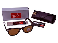 Rayban zonnebril wayfarer tortoise brown polarized - afbeelding 1 van  6