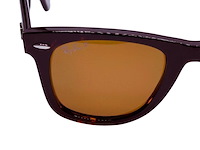 Rayban zonnebril wayfarer tortoise brown polarized - afbeelding 3 van  6