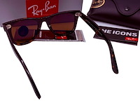Rayban zonnebril wayfarer tortoise brown polarized - afbeelding 4 van  6