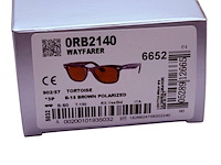 Rayban zonnebril wayfarer tortoise brown polarized - afbeelding 6 van  6