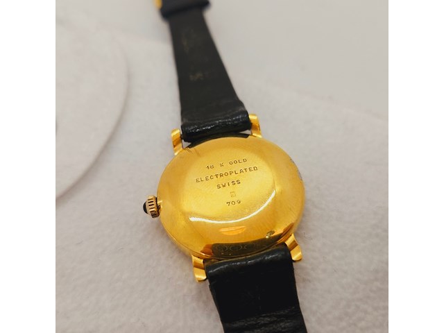 Raymond weil 18kt goud electroplated mechanisch dameshorloge - afbeelding 5 van  6