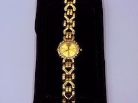Raymond weil 3747 18kt goud ep dameshorloge met steentjes - afbeelding 2 van  8