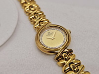 Raymond weil 9827 goldplated dameshorloge met steentjes - afbeelding 2 van  5