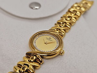 Raymond weil 9827 goldplated dameshorloge met steentjes - afbeelding 3 van  5
