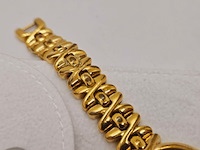 Raymond weil 9827 goldplated dameshorloge met steentjes - afbeelding 3 van  5