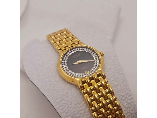 Raymond weil fidélio 18kt ep horloge met steentjes - afbeelding 2 van  6