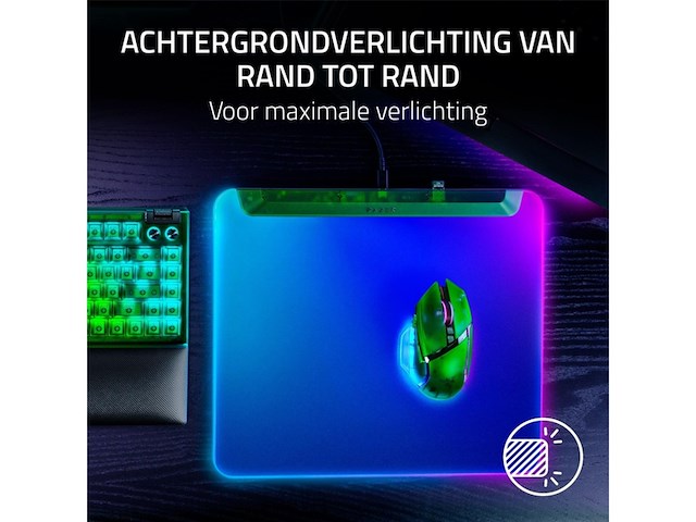 Razer firefly v2 pro gaming muismat phantom green - afbeelding 3 van  4