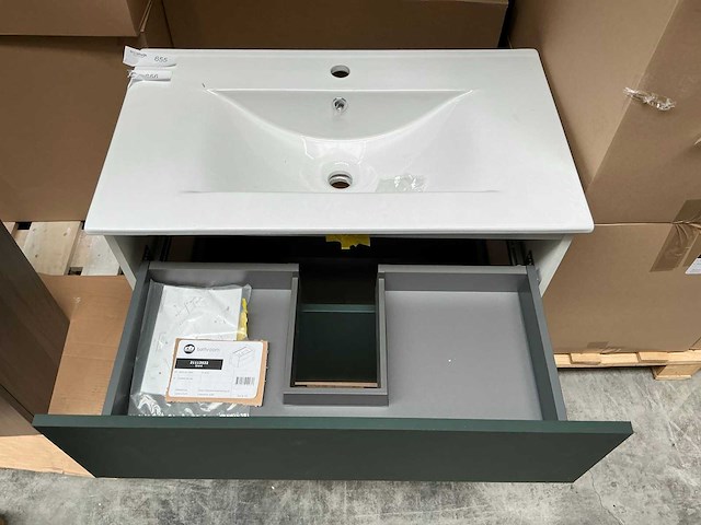 Rb bathroom grand badmeubel 80cm fir green - afbeelding 4 van  6
