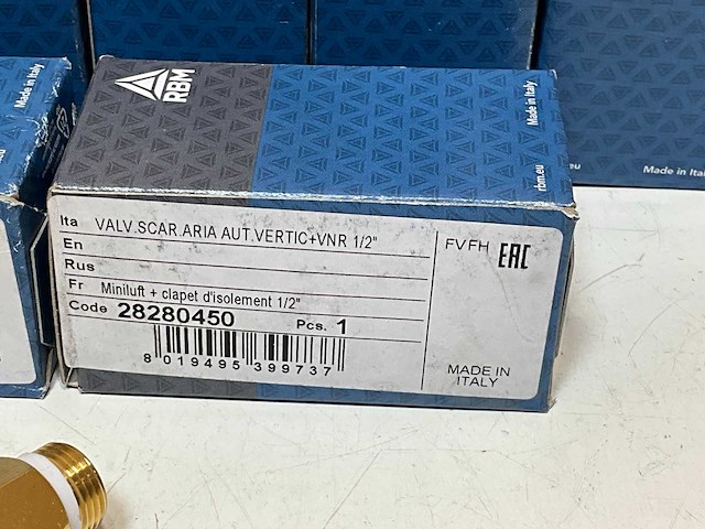 Rbm automatische ontluchter miniluft met waterslot, 3/8" bu.dr. (8x) - afbeelding 1 van  4