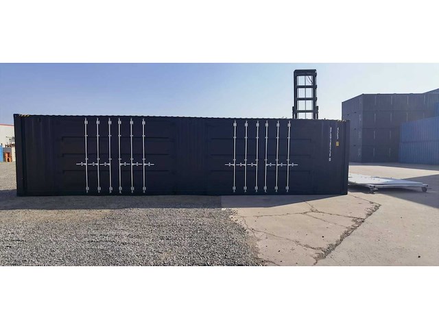 Rcc 40ft high cube zwart - zeecontainer met 2 zijdeuren - afbeelding 10 van  16