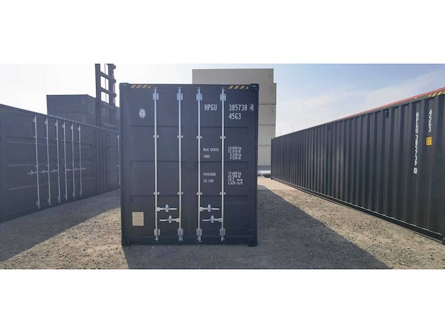Rcc 40ft high cube zwart - zeecontainer met 2 zijdeuren - afbeelding 6 van  16