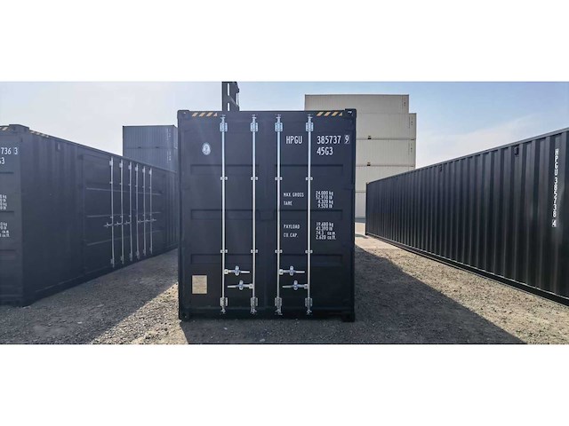 Rcc 40ft high cube zwart - zeecontainer met 2 zijdeuren - afbeelding 7 van  16