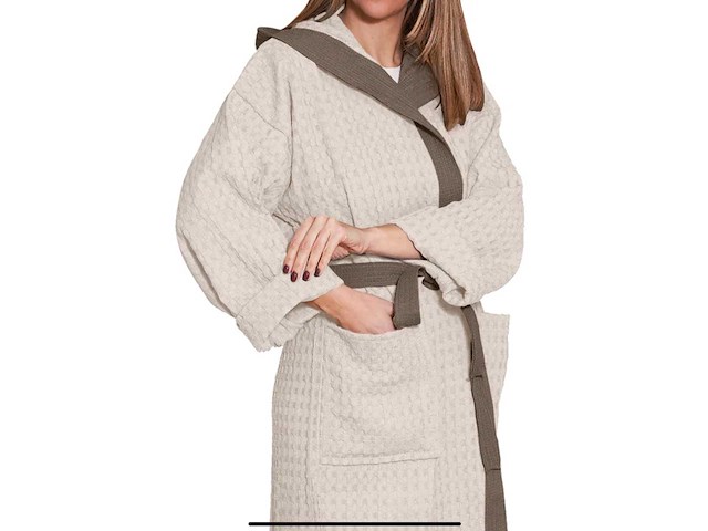 Re sole big waffle with hood badjas (48x) - afbeelding 8 van  14