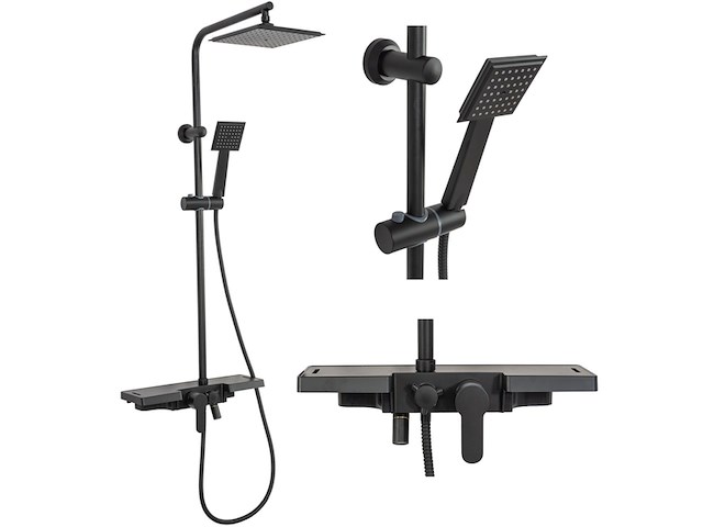 Rea bravo regendouche zwart 105cm - afbeelding 1 van  4