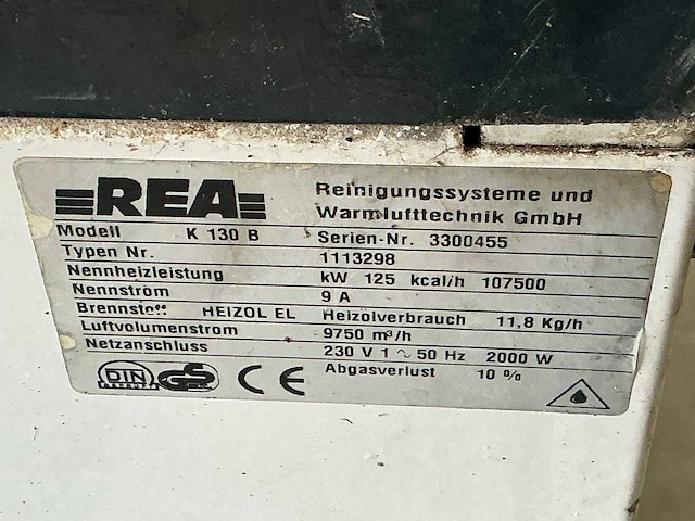 Rea k130 b heater ( dieselgestookt ) - afbeelding 5 van  5