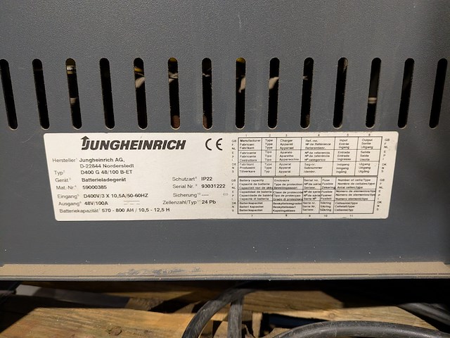 Reachtruck, jungheinrich, etv 214, incl. acculader - afbeelding 14 van  21