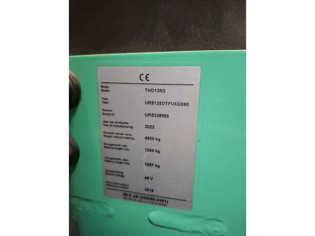 Reachtruck met gangpad geleiding, mitsubishi, thd13n3, 2022 - afbeelding 8 van  34